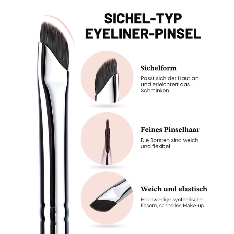 EIGSHOW Eyeliner Brush, Crescent Eyeliner Brush, Fine Angled Ultra Thin