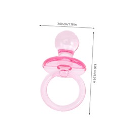 Abaodam 20pcs Pink Mini Pacifier Charm Baby Shower Pacifier Decor Fun Party Bag Fillers for Boys and Girls