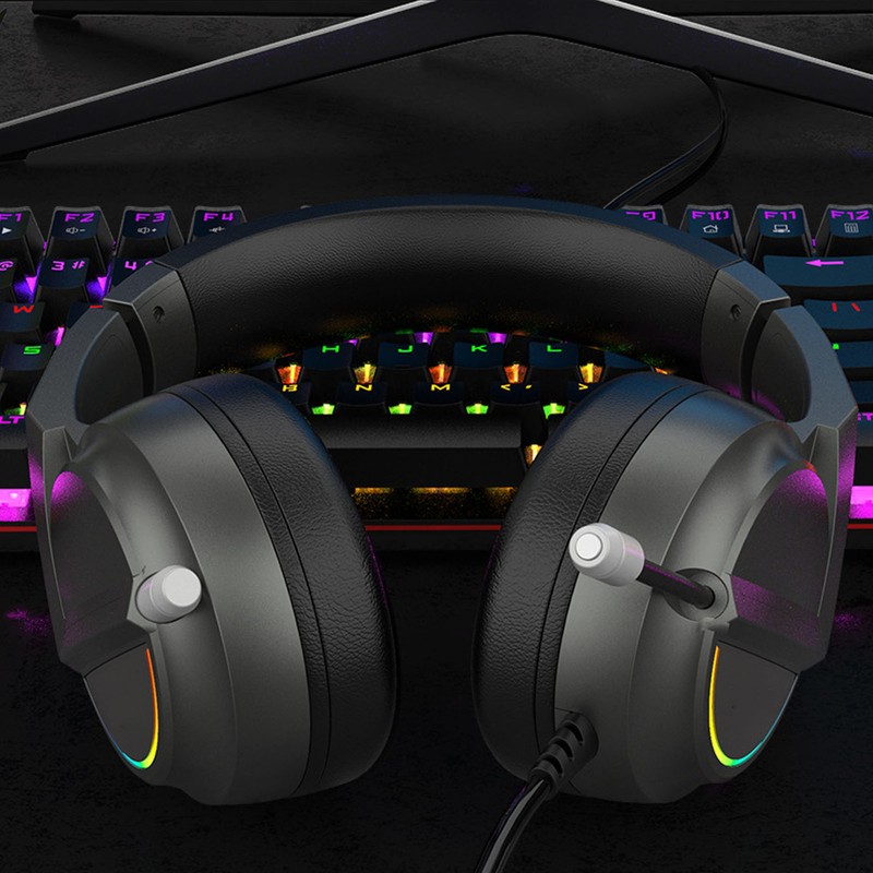 Gaming Headset 7.1 Sound RGB Light 50mm USB Powerful Bass