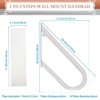 Wall Mount handrails for Outdoor Steps, Garage Railing with White