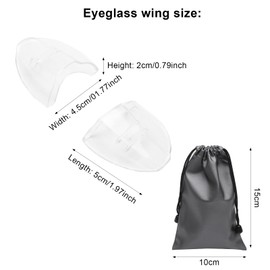 VQBKHO 4 Pairs of Safety Eye Glasses, Side Protection, Side Protection, Non-Slip, Clear Wind Protection, Flexible Slip-On Safety Glasses, Non-Slip Protection for Safety Glasses (Transparent)