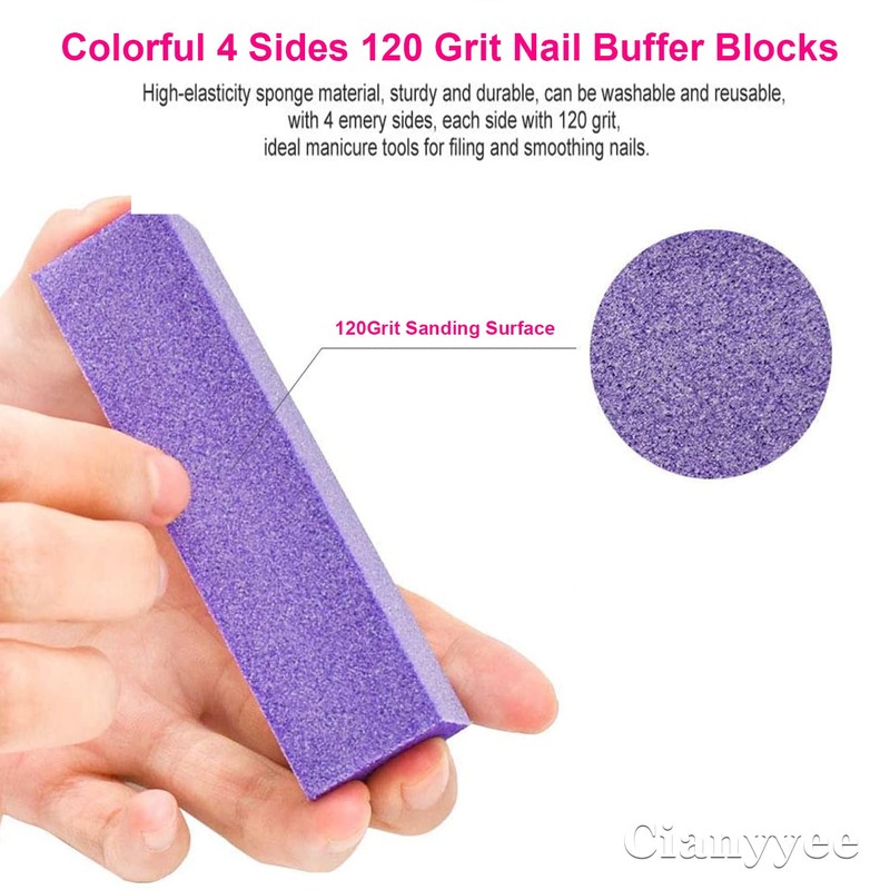 Juego de 20 limas de uñas para uñas naturales, lima