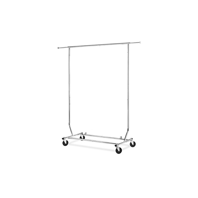 Whitmor Garment Rack - Foldable for Easy Storage - Chrome