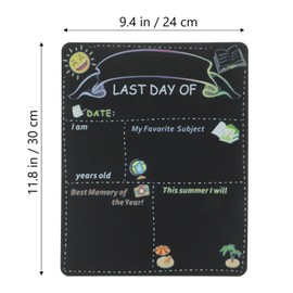 iplusmile My First/Last Day of School Board Sign - 9x12‘’ Double-Sided Back to School Sign Chalkboard - Reusable 1st Day School Blackboards for Kids Preschool Home Office Supplies