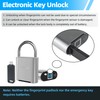 KENRONE Fingerprint Padlock, Biometric Smart Lock, Silver, Waterproof Locker Lock