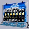 Weather News Broadcast Backdrop 7x5ft 7-Day Forecast Studio TV Backdrop