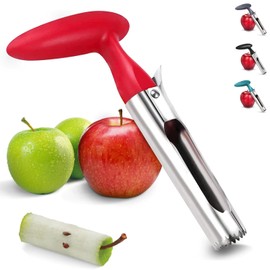 Hzyxgs Premium Apple Corer Tool - Easy to Use and Clean - Ultra Sharp - Sturdy Ergonomic Handle - Easy to Use & Clean, Durable Apple Corer Remover for Baking Apples & More (Red)