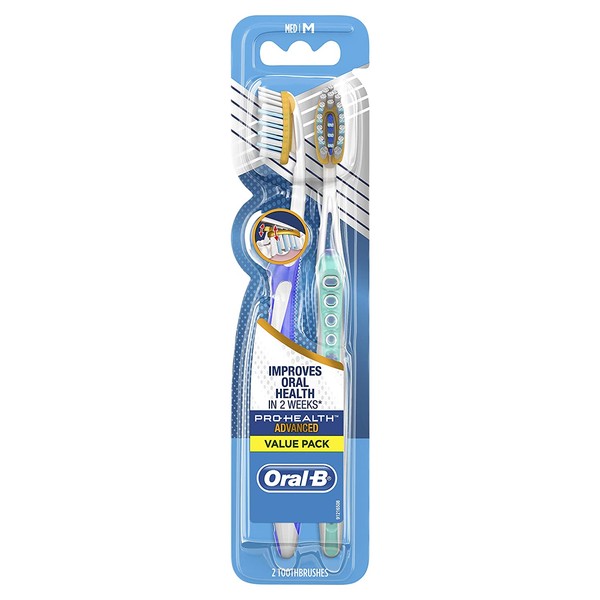 Oral-B Pro-Health Clinical Pro-Flex Toothbrush with Flexing Sides, 40M - Medium, 2 Count