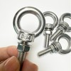 CHHGGNN 304 Stainless Steel Eye Bolt, 4 PCS M8 Heavy