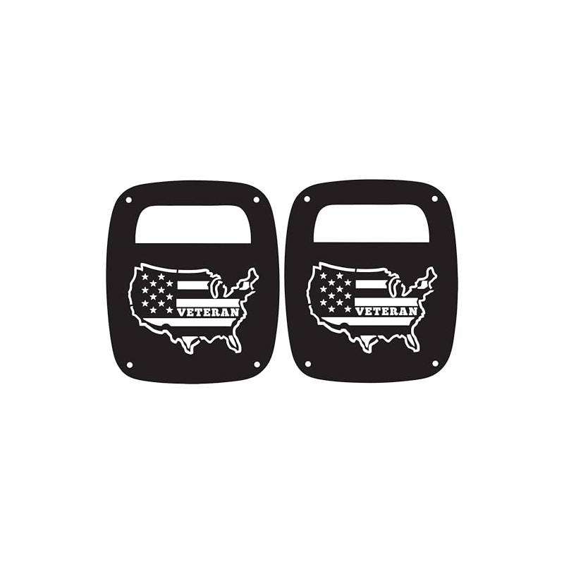 JeepTails Veteran Map of The United States Tail lamp Light