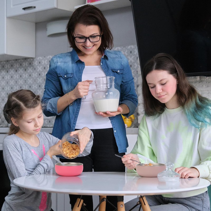 ShineMe Stainless Steel Bowls for Kids, 6 pack Toddler Bowls