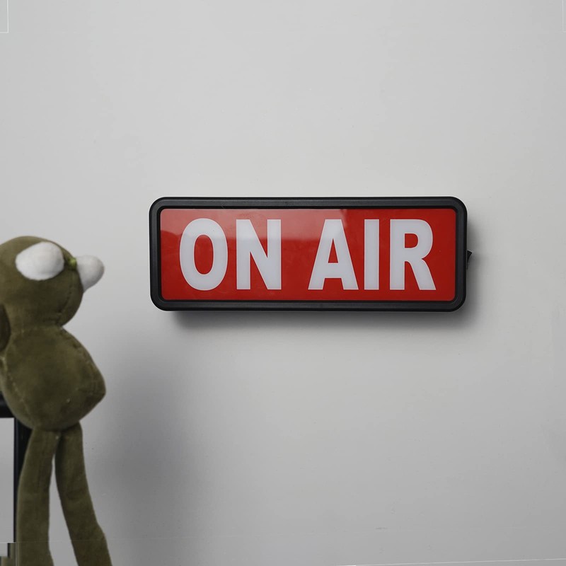 ON AIR Lighted Broadcast Warning Sign for Studio/Home/Company/Desk or Wall