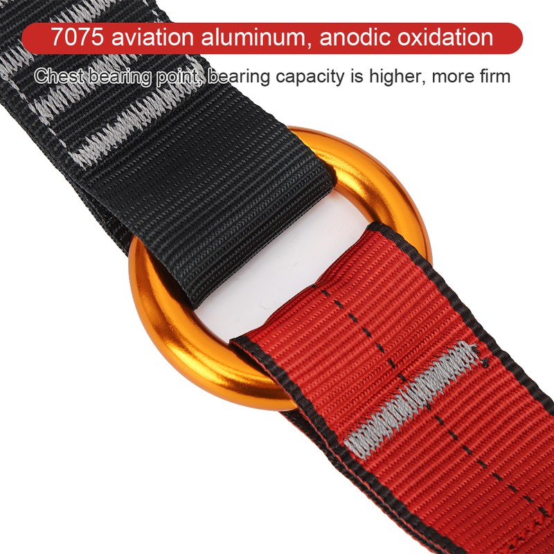 Black Red Polyester Children Full Body Climbing Harness Outdoor Protection