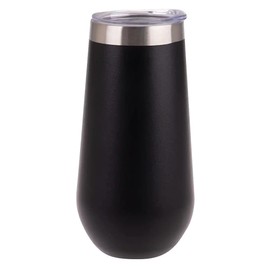 Oasis Stainless Steel Double Wall Insulated Champagne Flute 180Ml - Matte Onyx