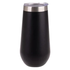 Oasis Stainless Steel Double Wall Insulated Champagne Flute 180Ml - Matte Onyx