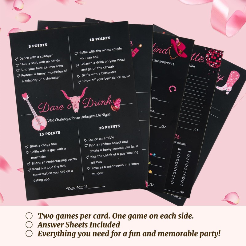 Leislite Bachelorette Party Games Hilarious 6 Games Set Dirty Mind