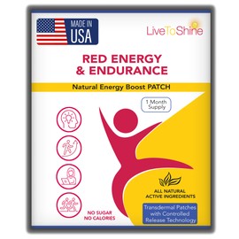 Red Energy & Endurance Patch - Natural Energy - USA Made - 30 Patches