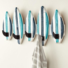 BLACK FOREST DECOR Wave Rider Surfboard Wall Hooks