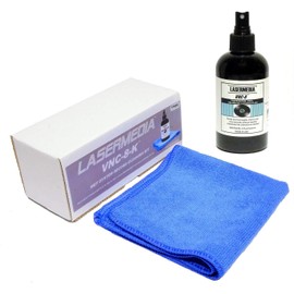 Record Cleaning Kit Wet System with 8 Oz VNC-8 Solution and 12" Microfiber Record Cleaning Cloth Made in USA Lasermedia