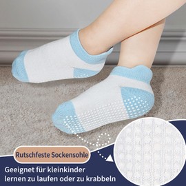 ELUTONG Non-Slip Socks Baby Stopper Socks Baby 12 Pairs ABS Socks Children Non-Slip Socks for 0-12 Months 1-5 Years Girls Toddlers, 01 Cute Six Colours
