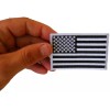 Ivamis Subdued Black White US Flag Patch- 3x2 inch -