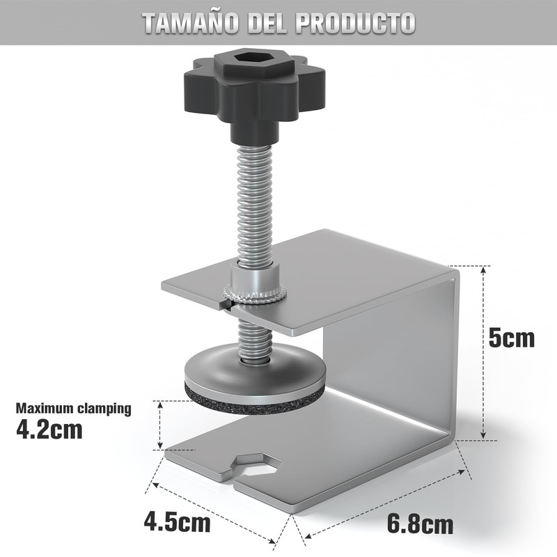 Abrazaderas de Instalación Frontal de Cajón de Metal en C,