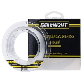 SeaKnight 100% Fluorocarbon Fishing Line, 55Yds/ 110Yds Fast Sinking, High Strength, Invisible Underwater, High Abrasion Resistance Clear Fishing Leader
