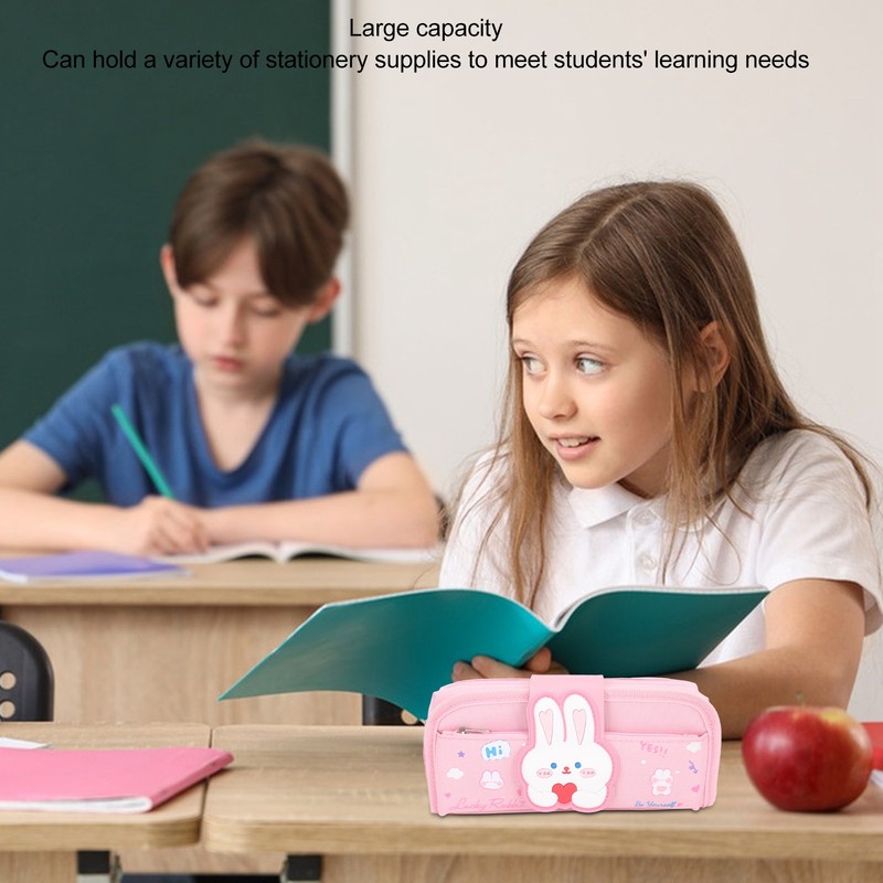 Large Pencil Case Canvas Detachable Portable Large Capacity Pencil Pouch