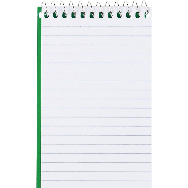 National Memo Book, Narrow Ruling, Top-Bound, Assorted Colors, 3" x