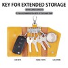 Large leather key case wallet with 6 hooks and keychains/rings
