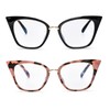 ZUVGEES 2 Pack Womens Cute Oversized Cat Eye Blue Light
