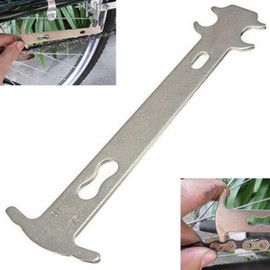 Bike Chain Wear Indicator Tool - Upgraded Portable Bicycle Chain Measuring Gauge Ruler for Road and Mountain Bikes Compatible with Most Bicycle Chains (Silver)