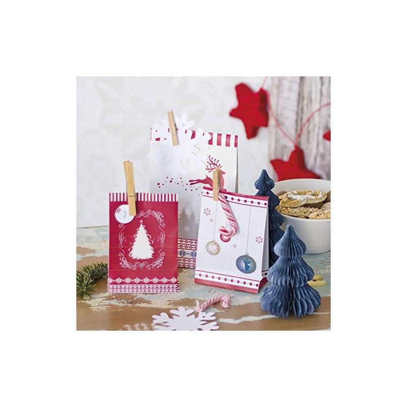 ROTH Adventskalender 24 Adventsttchen Nordic