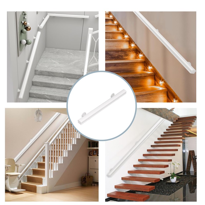 Wooden Handrails, 1-14ft Non-Slip Staircase Handrail,Wall Mounted Barrier-Free Staircase Grab