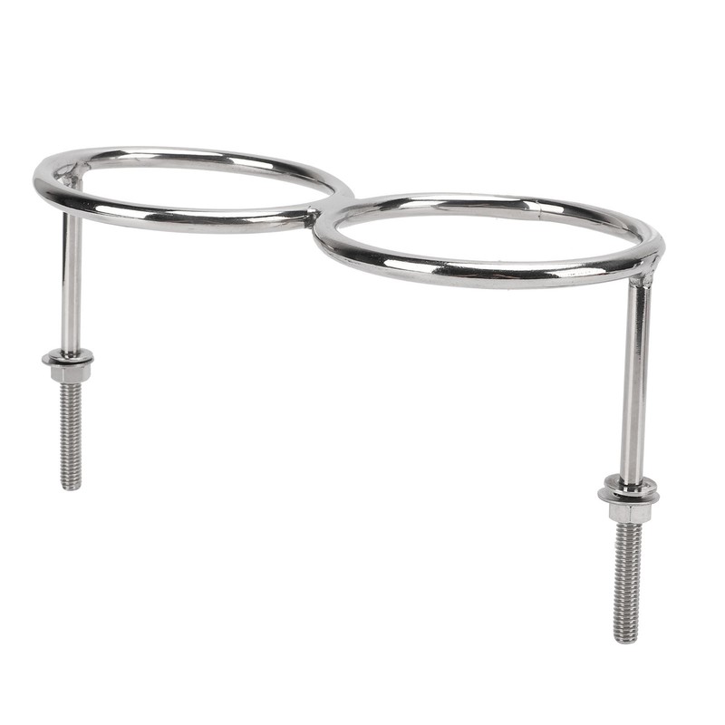 316 Stainless Steel Double Ring Cup Holder with Mounting Nut