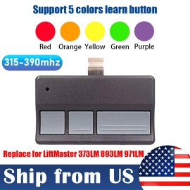 Unbranded For Chamberlain LiftMaster 373LM 371LM 893LM 3 Button Remote Garage Door Opener
