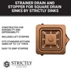 Strictly Sinks Stainless Steel Square Garbage Disposal Adapter for Kitchen
