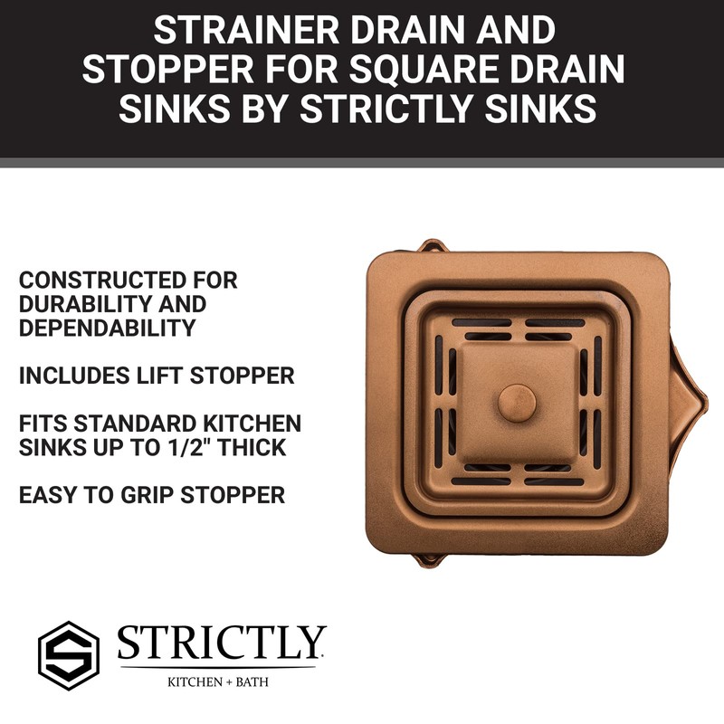 Strictly Sinks Stainless Steel Square Garbage Disposal Adapter for Kitchen