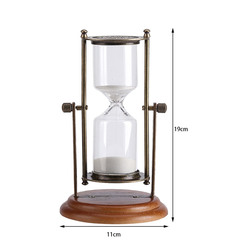 15 Minutes Metal Rotating Sand Glass Timer Clock Hourglass Table