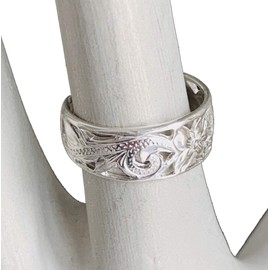 Anillo de dedo del pie | Anillo de plata de ley 925 hawaiana Leilani | Anillo de dedo ajustable súper ancho de 6 mm | Unisex hombres y mujeres | Fabricado en los Estados Unidos, Metal, Sin piedras preciosas