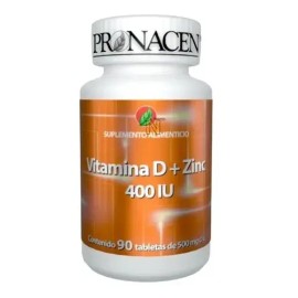 Vitamina D  Zinc (90 Tabletas) Pronacen                                                                                                               