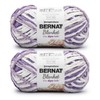 Bernat Blanket Tie Dye-Ish Lavender Yarn - 2 Pack of