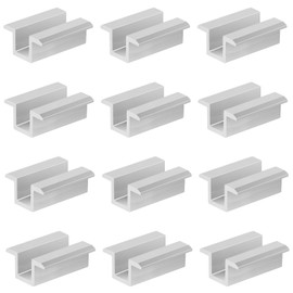 12 pcs Solar Panel Mounting Clamps Aluminium AL6005-T5,Mid Clamps for 30-40mm Frame - 10μm Anodized,PV Racking System Components, Solar Bracket,Solar Module Mounting.