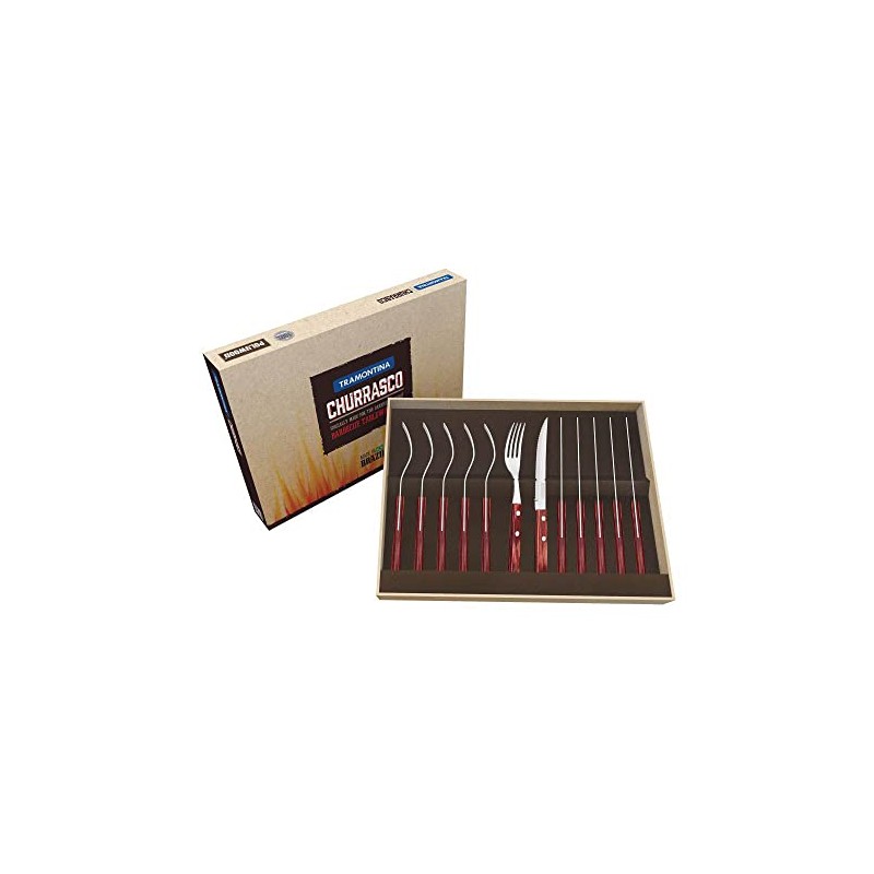 Tramontina Australia Cutlery Steak Set (Red - 12 PCS), Red,