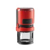 Flame Red Circular Notary Stamp (Black Ink) | Texas