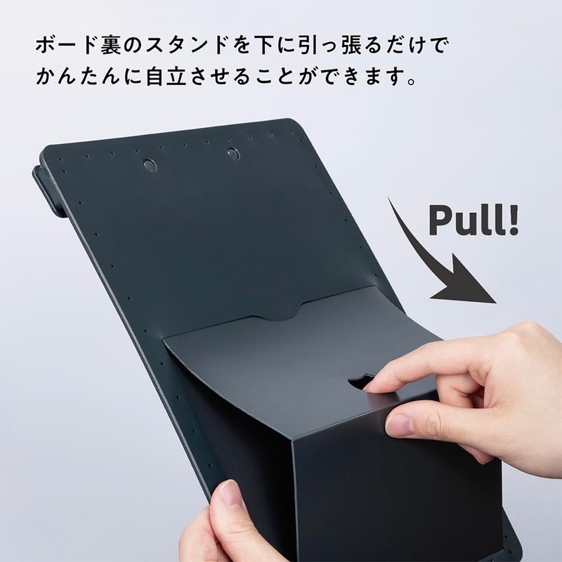 Nakabayashi QB-TTCA4-D Stand Clipboard, A4/E Type, Full Black