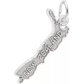 Rembrandt Sterling Silver New Zealand Map Charm by Rembrandt