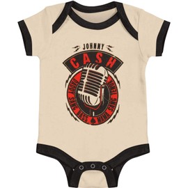Johnny Cash Baby Boys' Microphone Bodysuit 6-12 Months Multi
