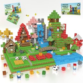 200 PCS Magnetic Blocks - Upgraded STEM Building Toys for Kids Featuring 5 Colorful Animal-Shaped Blocks, Magnetic Tiles for Kids 3+ Boys and Girls Christmas Birthday Gifts