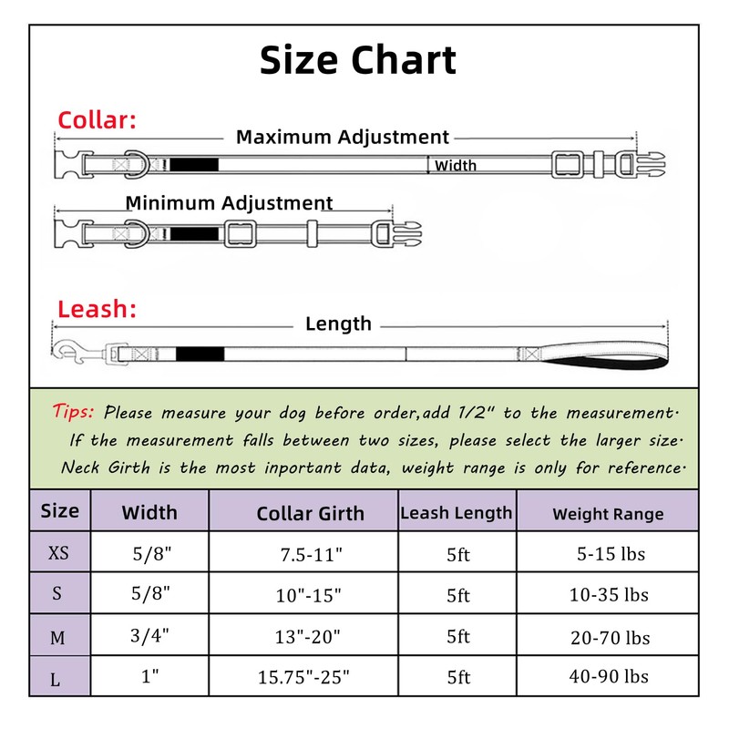 Olahibi Dog Collar Leash Set, Leopard Pattern, Polyester Material, Adjustable